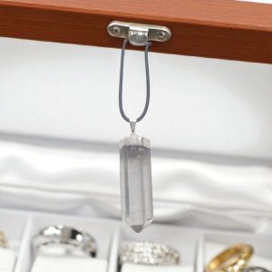 colgante cuarzo rosado