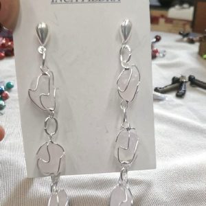 aros piedra natural cuarzo rosado brasil