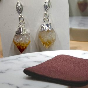 Aros Piedra Natural Citrino Brasil