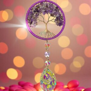 móvil decorativo árbol de la vida rosado