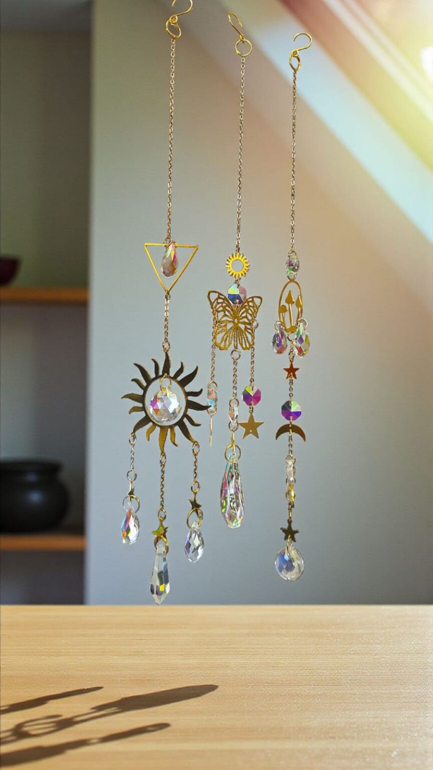 moviles de cristal atrapasol decoracion hogar diseños varios