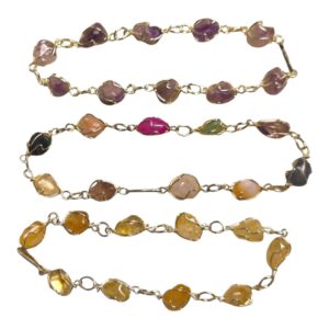 pulsera mostacilla piedras naturales faceteadas 3mm diseños varios