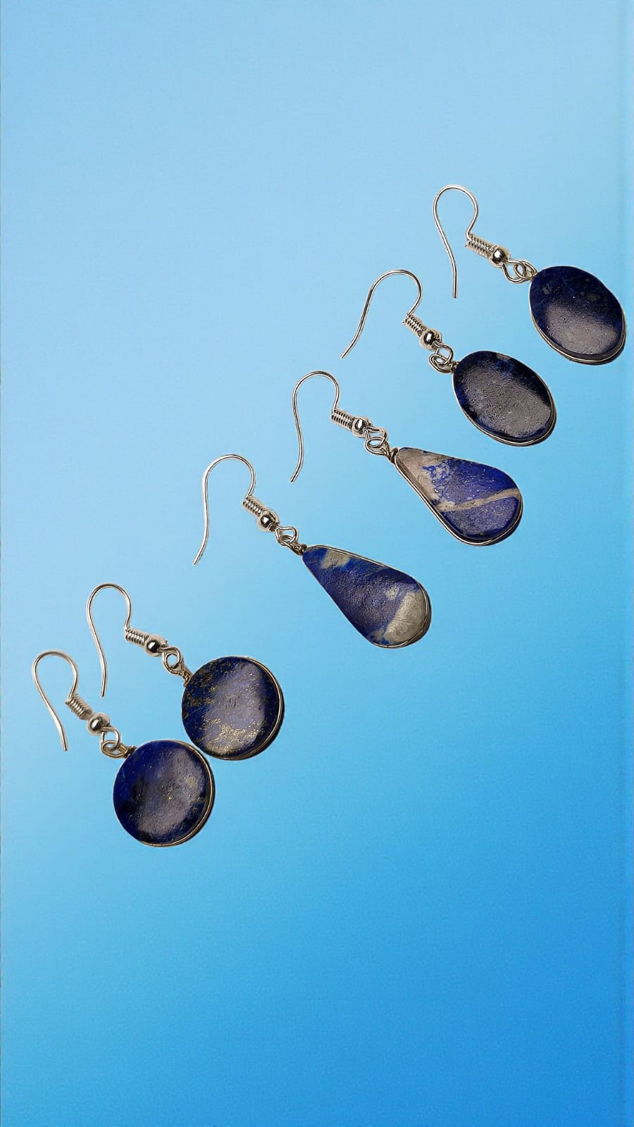 pendienteas aros lapislazuli con alpaca nacional pendienteas aros lapislazuli con alpaca nacional