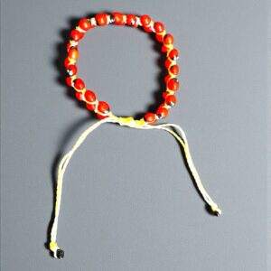 pulsera trenzada semilla huayruro 19 cms